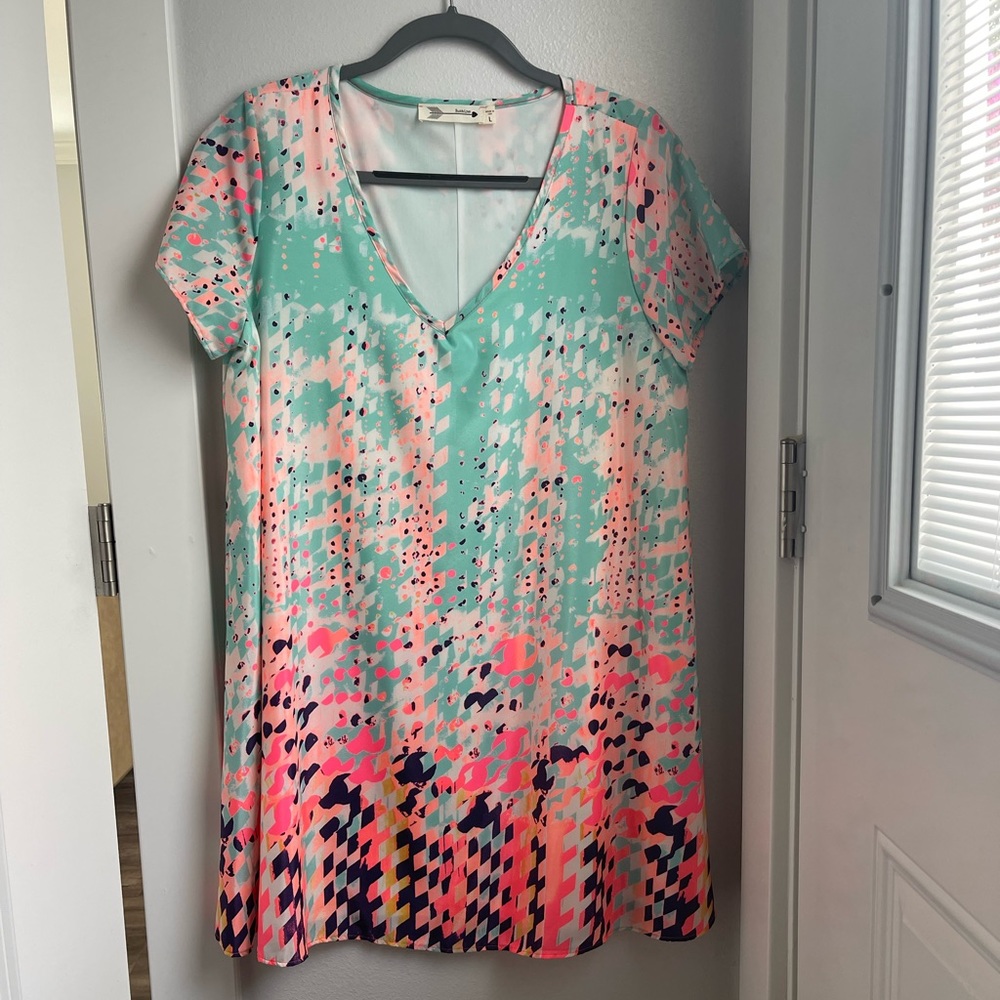 Buddy Love Brightly Colored Shirt Dress